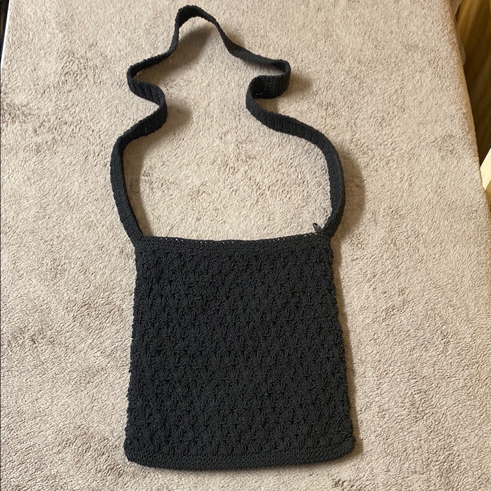 Chateau Black crocheted cross body /Shoulder Bag